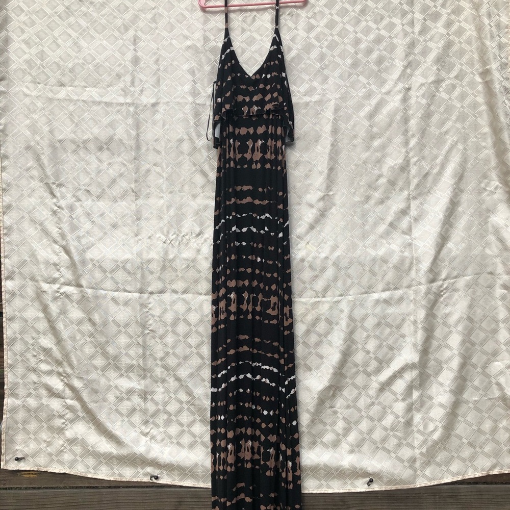 ***SOLD***Long black brown and white dress